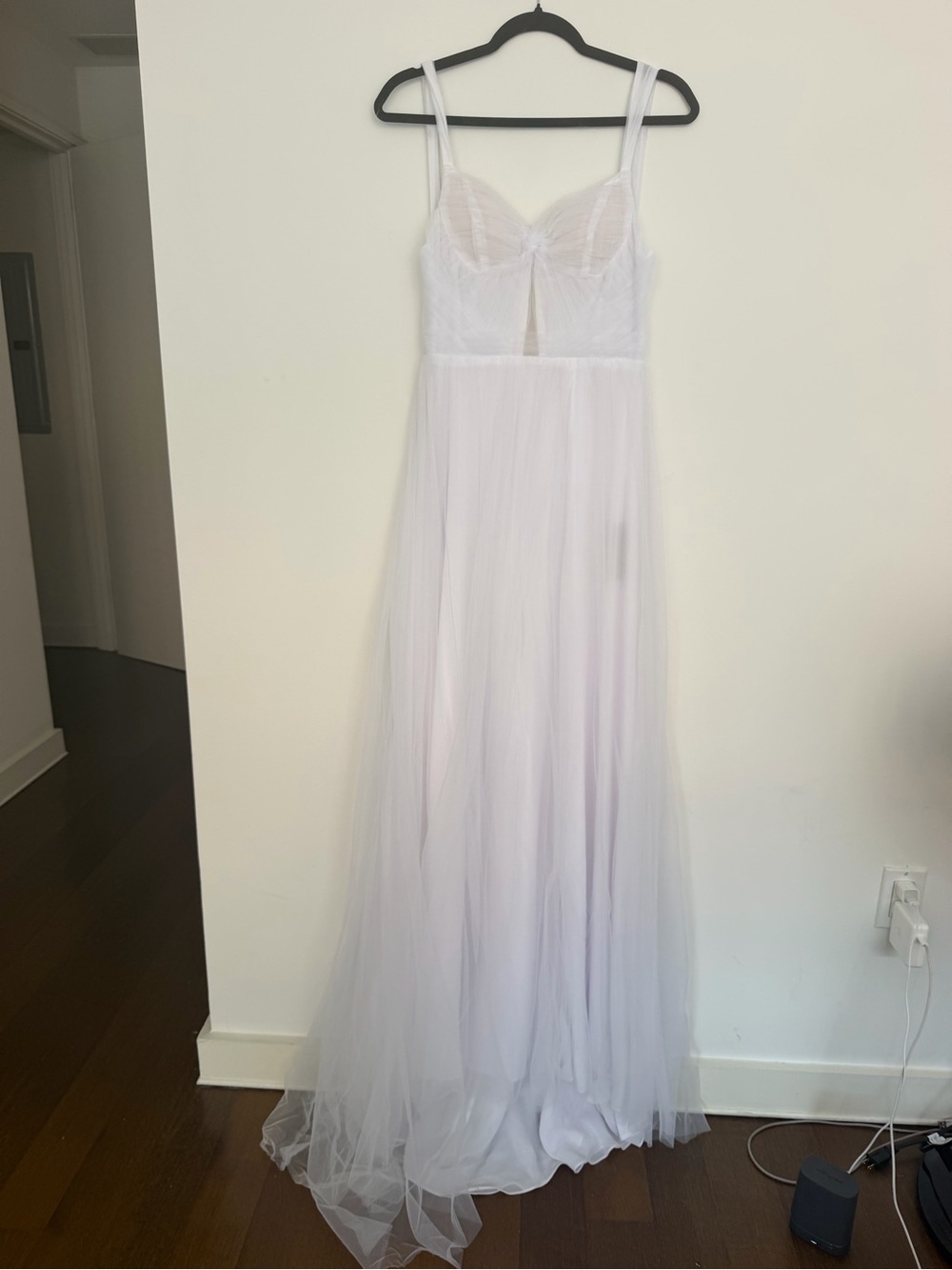Women’s White Sheer Tulle Gown